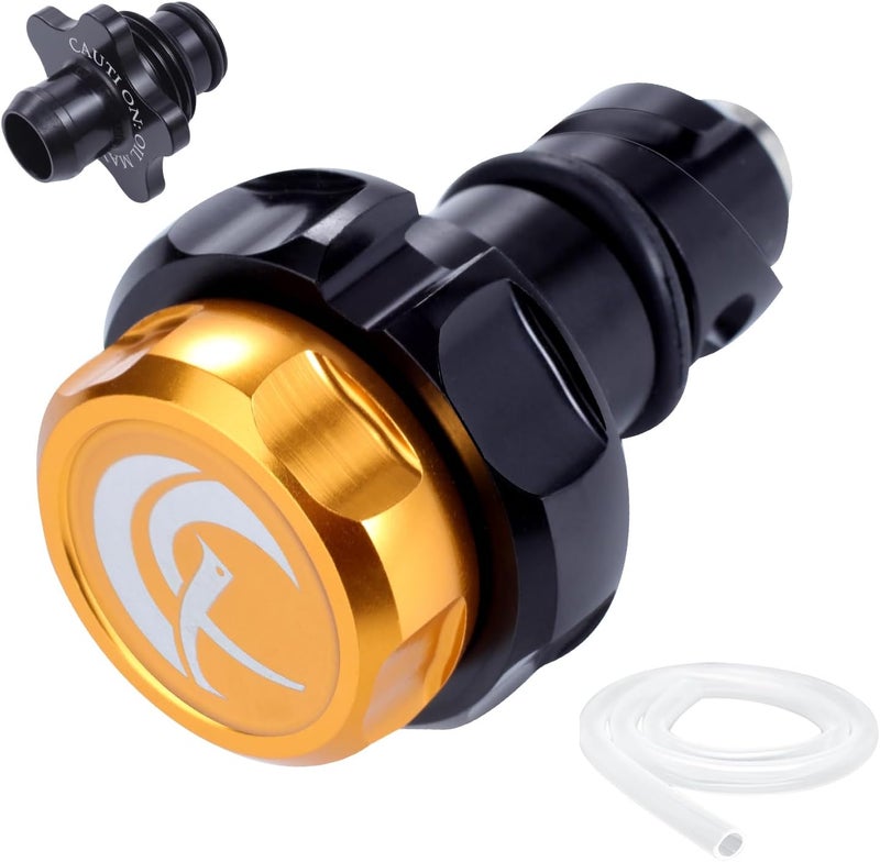 Holdly 2015+ Ford F150 Raptor/Mustang/Bronco V6 Replacement Oil Drain Plug with Guide Pipe for Efficient Oil Changes, Replace OEM Yellow Plastic Engine Plug BC3Z-6730-A/FT4Z-6730-A/KX6Z-6730-B (HLY26A3) - Image 1